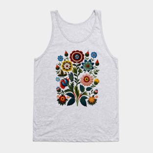 Folk Art Flowers Tank Top